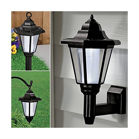 Solar Powered LED Outdoor Garden Path Yard Security Wall Light Landscape Lamp(CIS-57222)