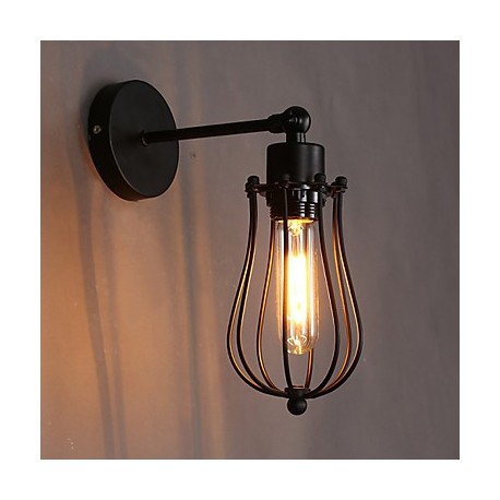 E27 220V 12*23CM 5-15㎡ Creative Personality Decorative Wrought Iron Retro Grapefruit Wall Lamp LED