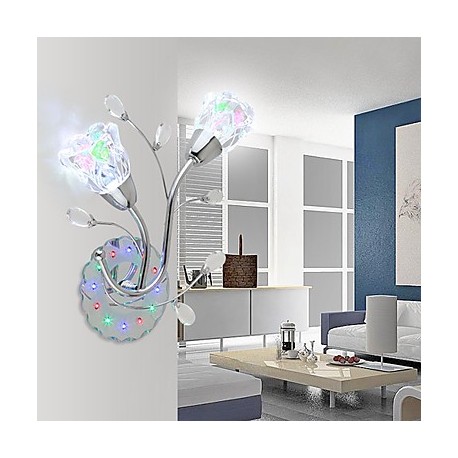 34*26CM Creative Flowers Contemporary And Contracted Creative Crystal Wall Lamp Led Lights