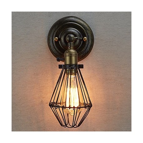 Vintage Style Industrial Opening and Closing Light Wall Sconce Cage Lamp Loft Restoring Ancient Ways Wall Lamp