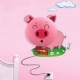 Wallpaper Wall Lamps Flower Face DIY Fun Atmosphere Nightlight Children Bedroom Bedside lamp Decoration Pink Pig