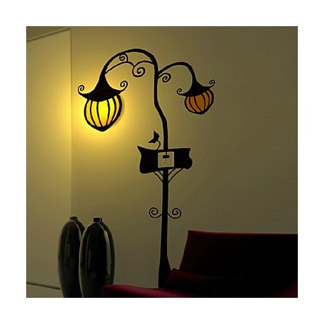 220V Pumpkin High Temperature Resistant Plastic LED Light And Creative 3D Wall Paper Wall Lamp