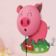 25W 220V Pig High Temperature Resistant Plastic LED Light And 10 C Can Remove Creative 3D Wall Paper Wall Lamp 28*28*7CM