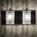 120W Modern Wall Light with Crystal Pendants and 2 Lights in Polished Chrome