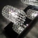 120W Modern Wall Light with Crystal Pendants and 2 Lights in Polished Chrome