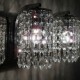 120W Modern Wall Light with Crystal Pendants and 2 Lights in Polished Chrome