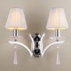 Elegant Wall Light with 2 Lights - Crystal Drops Decorated