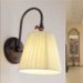 Iron Wall Lamp with Fabric Shade in 1 Light