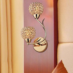Crystal/Bulb Included Wall Sconces/Reading Wall Lights , Modern/Contemporary E12/E14 Metal