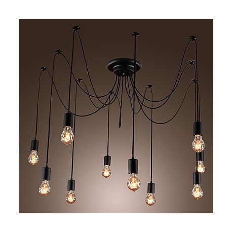 Chandelier Vintage Design Bulbs Included Living 10 Lights