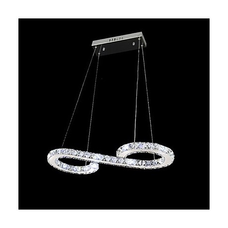 24W Modern/Contemporary Crystal / LED Chrome Metal Pendant Lights Living Room / Dining Room