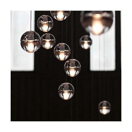 Creative Restaurant Engineering Stage Led Meteor Shower Crystal Ball Pendant Light Lamp LED(1pc)