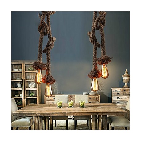 Pendant Lights Bulb Included 2 Lights Industrial wind restoring ancient ways is the cafe bar counter creative droplight