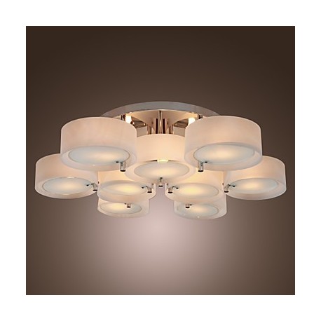 Max 60W Modern/Contemporary Chrome Metal Chandeliers / Flush Mount Living Room / Bedroom / Study Room/Office