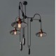 Vintage Pully Pendant Lights 3 Island Foyer Dinning Study Metal+ Galss inside shade