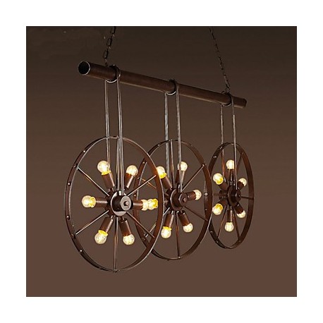 Iron wheel Retro Cafe Bar Chandelier Chandelier Clothing Store