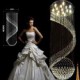 Modern Crystal Chandelier Pendant Lighting Hanging Ceiling Lamps Fixtures with LED Source Clear K9 Crystal