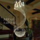 Modern Crystal Chandelier Pendant Lighting Hanging Ceiling Lamps Fixtures with LED Source Clear K9 Crystal