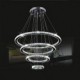 LED Crystal Pendant Lights Ceiling Lighting Clear Crystal Round 4 Rings 20CM 40CM 60CM 80CM LED Source Fixtures