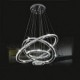 LED Crystal Pendant Lights Ceiling Lighting Clear Crystal Round 4 Rings 20CM 40CM 60CM 80CM LED Source Fixtures