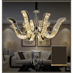 LED Crystal Lamp Modern Luxury Candle Crystal Pendant Lamp 8