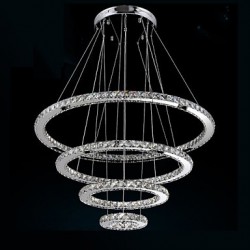 Modern LED Pendant Light Clear Crystal Ceiling Chandeliers Lighting Lamp with D100CM+D80CM+D60CM+D40CM CE FCC UL