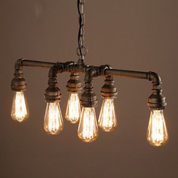 Edison Retro Loft Style Vintage Industrial Pendant Light Lamp Metal Water Pipe,Luminaire Lampara Colgantes