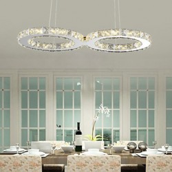 20 W Modern/Contemporary Crystal / LED Chrome Metal Pendant Lights Bedroom / Dining Room / Study Room/Office