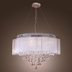 Max 20W Modern/Contemporary / Drum Crystal Electroplated Pendant Lights Living Room / Bedroom / Dining Room