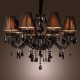 Chandelier Luxury Modern Black Crystal Living 8 Lights