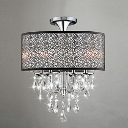 Max 60W Modern/Contemporary / Drum Crystal / Mini Style Chrome Chandeliers Living Room / Bedroom / Dining Room / Study Room/Offi