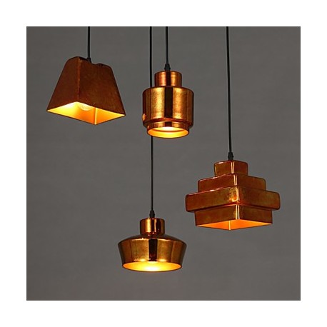 E27 15*13CM Line 1MAmerican Country Retro Glass Chandelier Rusty Sitting Room Dining-Room Droplight Led