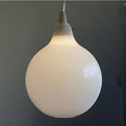 Milk white glass bottle Pendant Lamp Natural Curve C