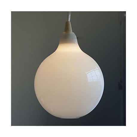 Milk white glass bottle Pendant Lamp Natural Curve C