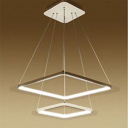 Modern Design/48W LED Pendant Light Two Rings Squareness/Fit for Showroom,Living Room, Dining Room,office, Game Room