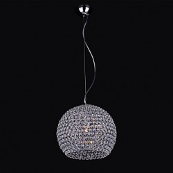 40W Lantern Mini Style Chrome Metal Chandeliers