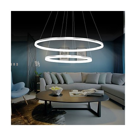 Modern Design Pendant Lights/45W High Quality LED Acrylic Double Ring/Fit for Living Room, Dining Room,Study Room/Office