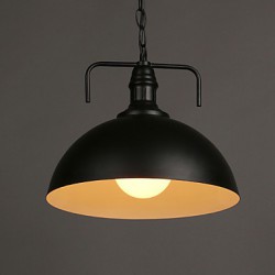 E27 30*26CM Nordic Line 1M American Country Industrial Semicircle Fashion, Wrought Iron Single Head Droplight LED