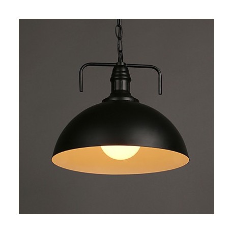 E27 30*26CM Nordic Line 1M American Country Industrial Semicircle Fashion, Wrought Iron Single Head Droplight LED