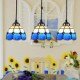 E27 220V 17*17CM 3-5㎡ European Contracted Droplight Glass Lampshade Lamps And Lanterns Of The Mediterranean