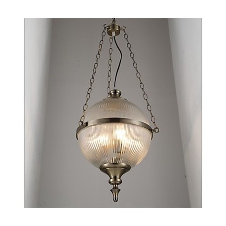 Iron Bronze Chandelier Lamp Glass