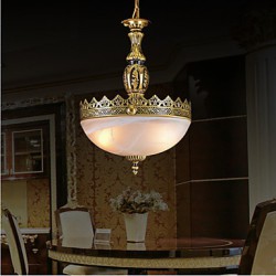 Traditional/Classic / Vintage / Retro Bronze Metal Pendant Lights Living Room / Bedroom / Dining Room / Study Room/Office / Hall