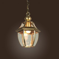 Max 60W Traditional/Classic / Lantern Mini Style Electroplated Pendant Lights Living Room / Bedroom / Dining Room