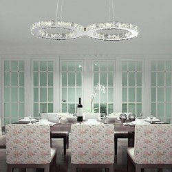 24W Modern/Contemporary Crystal Chrome Metal Pendant Lights Living Room / Dining Room