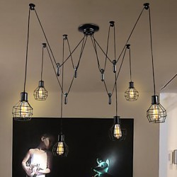 6 Lights Country Designers Metal Pendant Lights Living Room / Bedroom / Dining Room / Kitchen / Study Room/Office