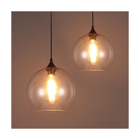 E27 20*18CM Line 1M American Creative Nordic Contracted Rural Glass Ball Single Head Droplight Led Lanp