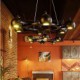 Vintage Chandelier Iron Bar LED Creative Industrial Wind Chandelier