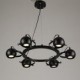 Vintage Chandelier Iron Bar LED Creative Industrial Wind Chandelier