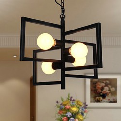 40W Vintage / Country Bulb Included Painting Metal Pendant Lights Study Room/Office / Game Room / Garage