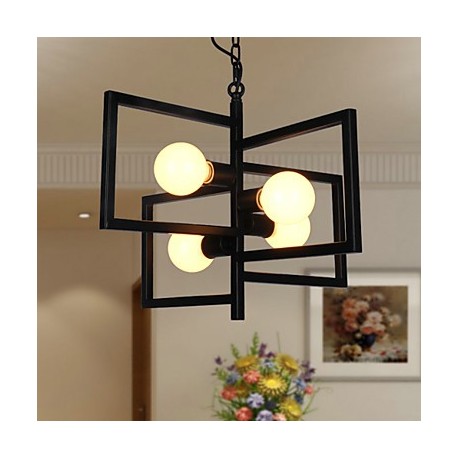 40W Vintage / Country Bulb Included Painting Metal Pendant Lights Study Room/Office / Game Room / Garage